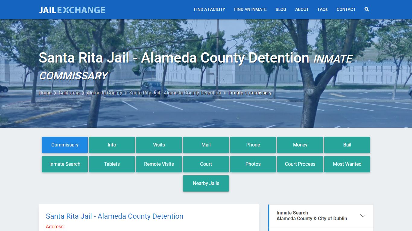 Santa Rita Jail - Alameda County Detention Inmate Commissary