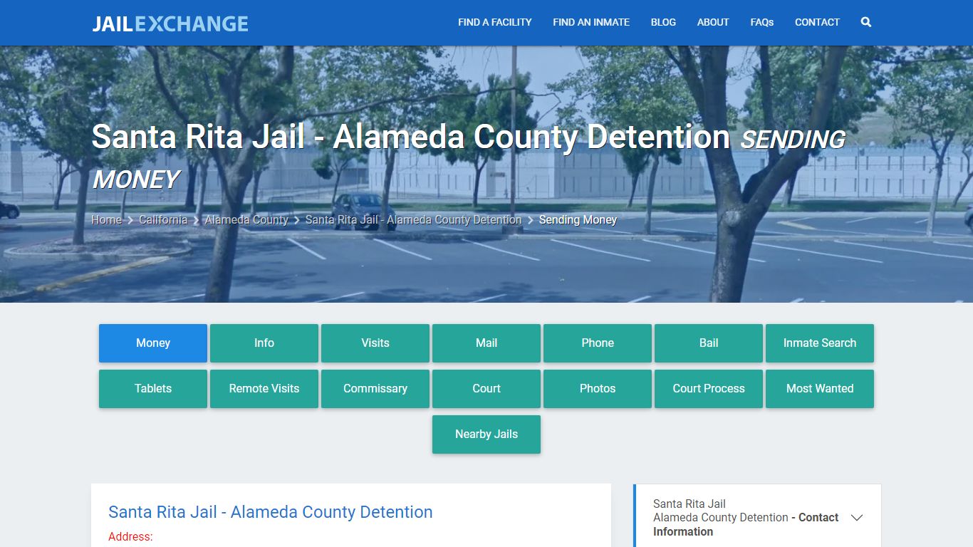 Santa Rita Jail - Alameda County Detention Sending Money